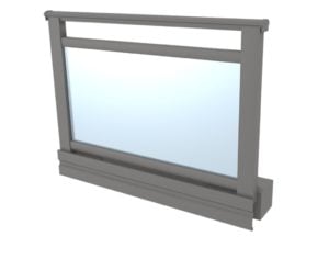 glas alu balkongelaender vitro rendering