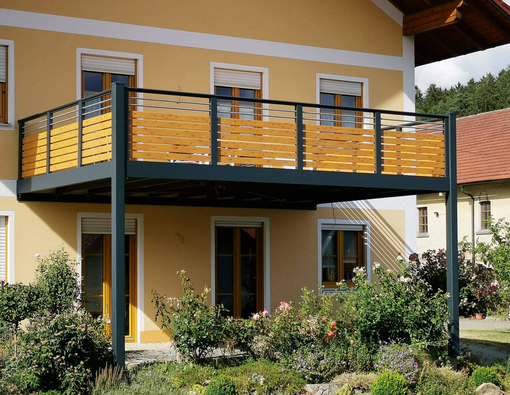 Anbaubalkon mit Stützen Leeb Balkone