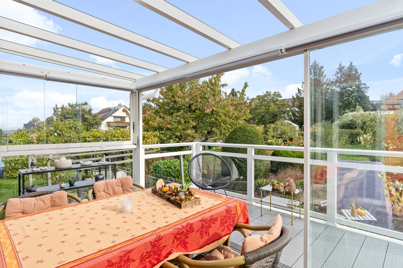 Sommergarten Alu-Glas mit Schiebeelementen - Leeb Balkone