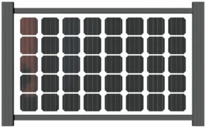 Solarzaun: Ansicht Variante Horizontal 