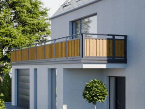 alubalkon gelaender yama alu holzoptik